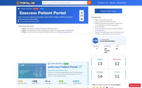 Ezaccess Patient Portal - Portal-DB.live