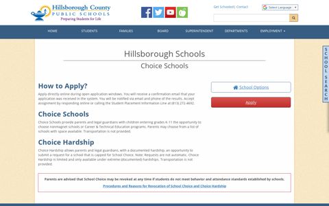 Choice Schools - Hillsborough County Public Schools