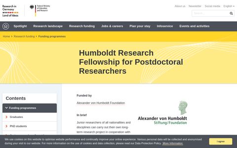 Humboldt Research Fellowship for Postdoctoral Researchers ...