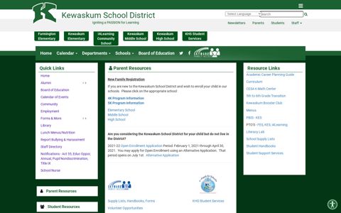 Parent Resources - Kewaskum School District