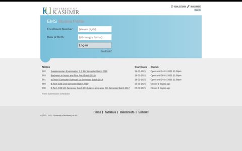 Home Page - Mobile eConduct | University of Kashmir