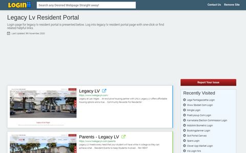 Legacy Lv Resident Portal - Loginii.com