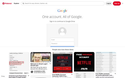 Fake Google Login Page - Pinterest