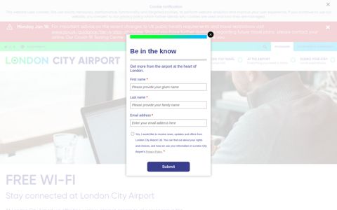 How to connect to our Wi-fi | London City Airport