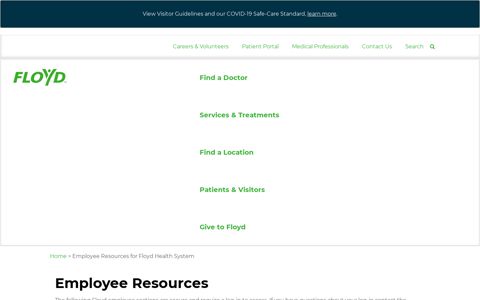 Employee Resources | Floyd Health