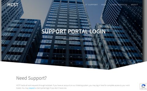 Support Portal Login – HCST
