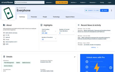 Everphone - Crunchbase Company Profile & Funding