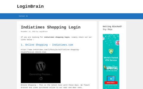 indiatimes shopping login - LoginBrain