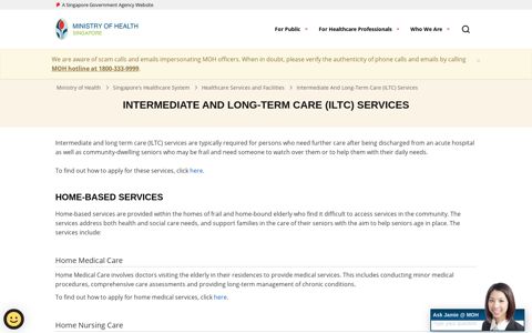MOH | Intermediate And Long-Term Care (ILTC) Services