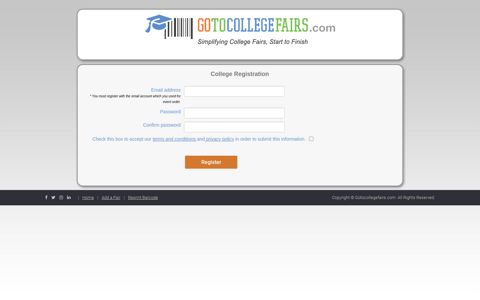 College Registration - GoToCollegeFairs.com