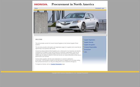 Honda Procurement in North America - Home