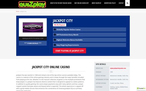 Jackpot City - New Zealand Online Casinos