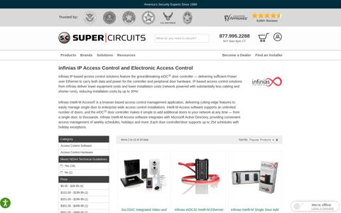 infinias IP Access Control and Electronic Access Control