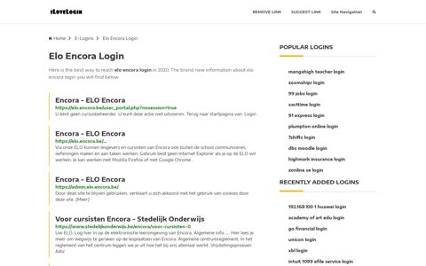 Elo Encora Login ❤️ One Click Access - iLoveLogin