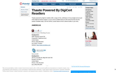 Thawte powered by DigiCert Resellers - Thawte