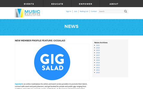 New Member Profile Feature: GigSalad - Music Business ...