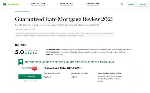 Guaranteed Rate Mortgage Review 2020 - NerdWallet