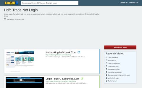 Hdfc Trade Net Login - Loginii.com