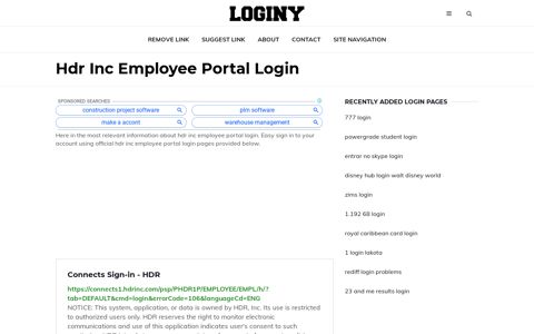 Hdr Inc Employee Portal Login ✔️ One Click Login - Loginy