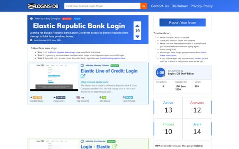 Elastic Republic Bank Login - Logins-DB