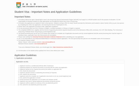 Student Visa (overseas) Application System - HKU