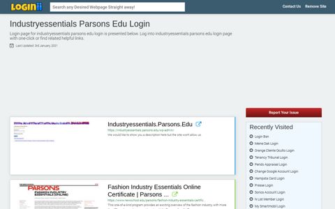 Industryessentials Parsons Edu Login - Loginii.com