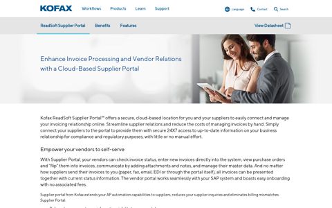 ReadSoft Supplier Portal from Kofax | Vendor Portal | Kofax