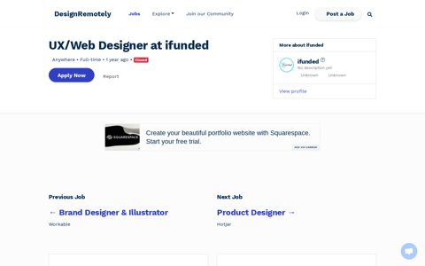 UX/Web Designer at ifunded - DesignRemotely