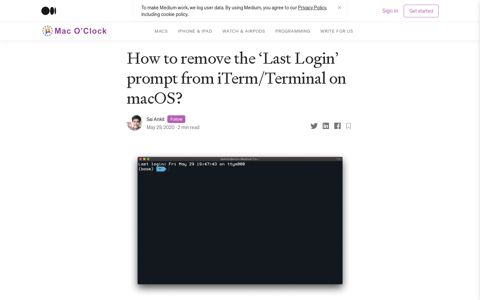 How to remove the 'Last Login' prompt from iTerm/Terminal on ...
