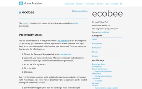 ecobee - Home Assistant