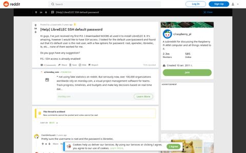 [Help] LibreELEC SSH default password : raspberry_pi - Reddit