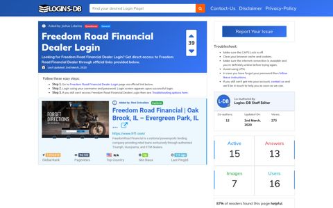 Freedom Road Financial Dealer Login - Logins-DB