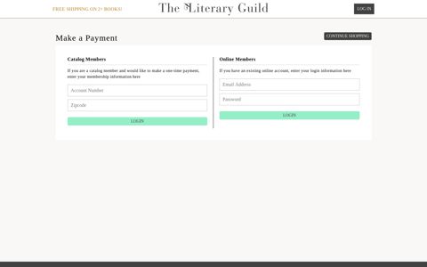 Make a Payment - Literary Guild Book Club