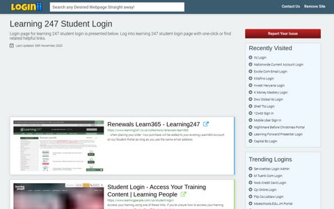 Learning 247 Student Login - Loginii.com