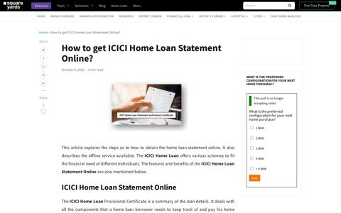 How to get ICICI Home Loan Statement Online? - | Real Estate ...
