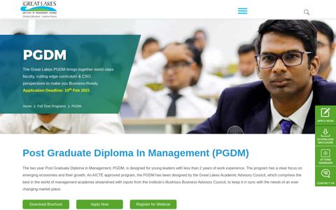 Great Lakes PGDM | Two Year MBA Program | GLIM Chennai