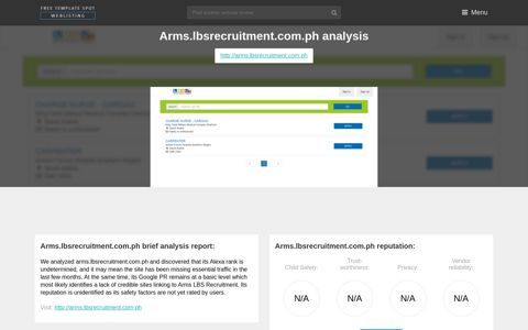 Arms LBS Recruitment. LBS Applicant Control Panel Version 3.0
