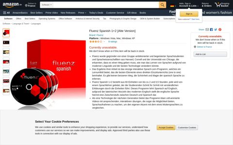 Fluenz Spanish 1+2 [Alte Version]: Amazon.de: Software