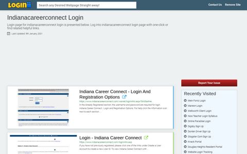 Indianacareerconnect Login
