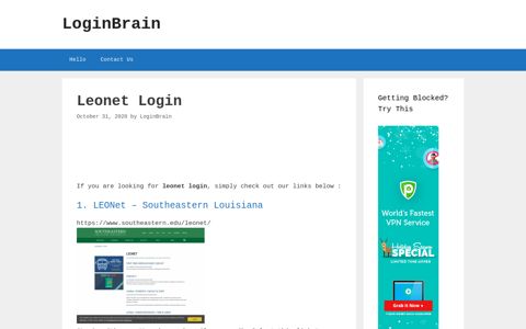 leonet login - LoginBrain