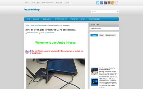 How To Configure Router For GTPL Broadband?? ~ Jay ...