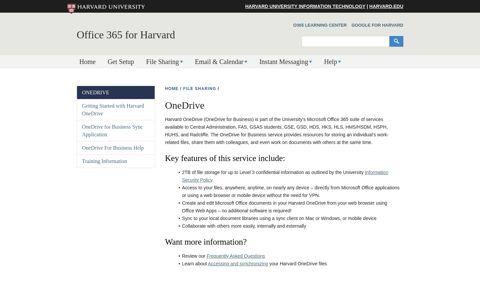 OneDrive | Office 365 for Harvard