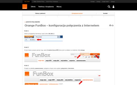 Orange FunBox – konfiguracja połączenia z Internetem ...