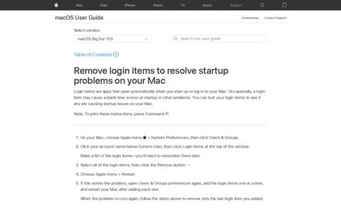 Remove login items to resolve startup problems on your Mac ...