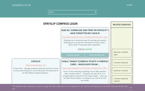 epayslip compass login - General Information about Login