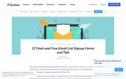 12 Tried-and-True Email List Signup Forms and Tips | SendGrid