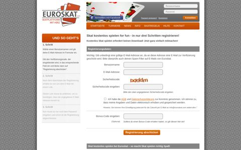 kostenlos registrieren und online Skat spielen! - Euroskat.com