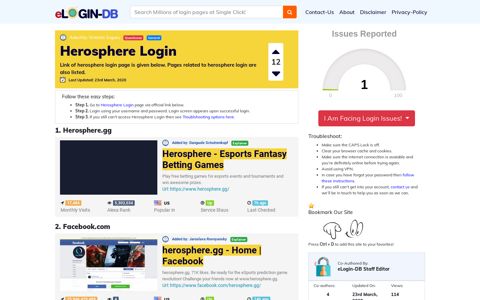 Herosphere Login - Find Login Page of Any Site within Seconds!