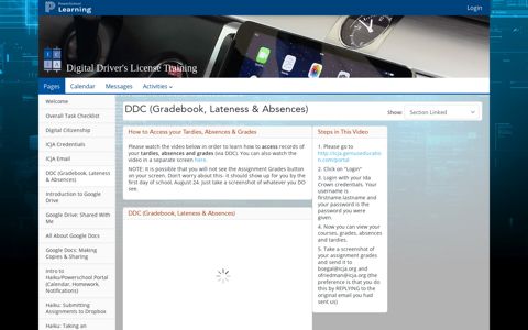 Digital Driver's License Training : DDC (Gradebook, Lateness ...