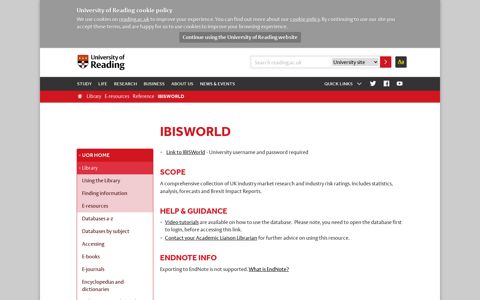 IBISWorld – University of Reading